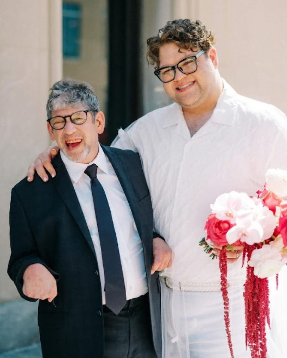 Josh enjoying his brother Gideon's wedding last August
