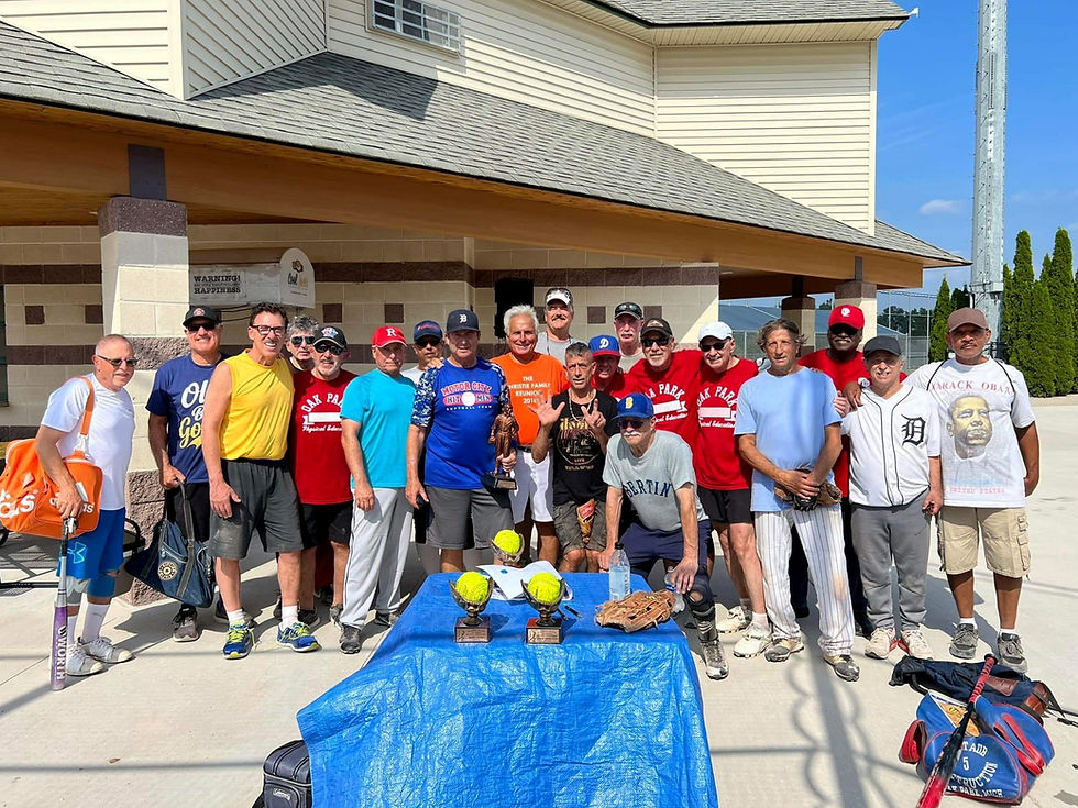 The players, a dozen years later, at the recent Old Timers' game in August 2022