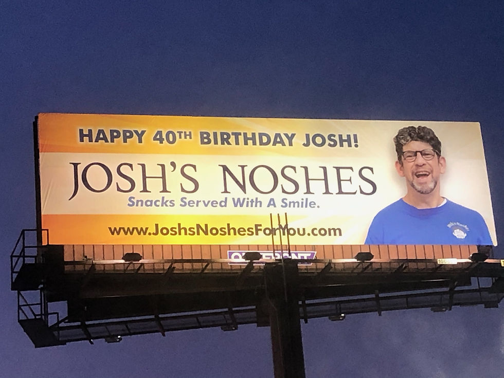 A surprise 40th birthday billboard on Greenfield Road in Oak Park, Mich.