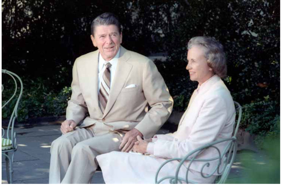 President Reagan vowed in 1980 to name a woman to "one of the first Supreme Court vacancies in my administration.” In 1982, he nominated Sandra Day O'Connor, (above)