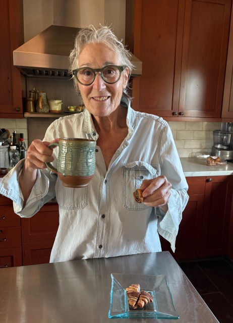 Happily back in my own kitchen on September 17th,,  noshing on rugelach 