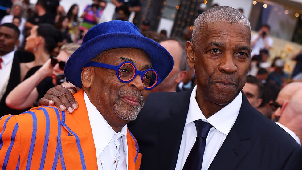 Spike and Denzel at the movie’s world premiere at this year’s Cannes Film Festival
