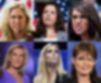 Female firebrands (top row) Marjorie Taylor Green, Elise Stefanik, Lauren Boebert, (bottom row) Laura Ingraham, Ann Coulter, Sarah Palin