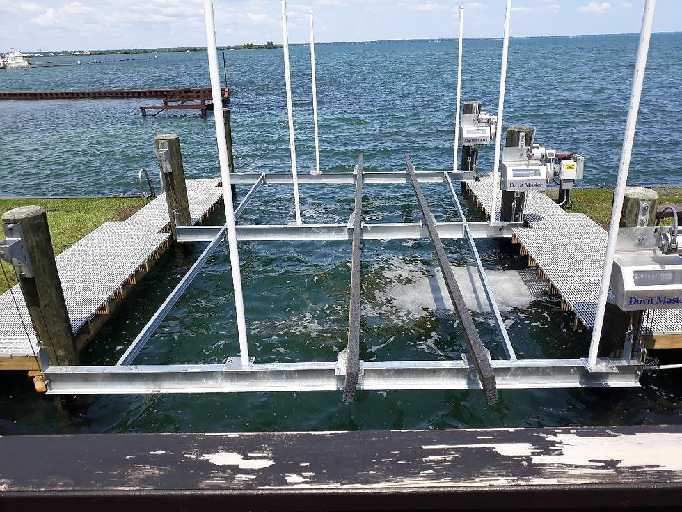 Silhouette boat lift