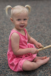 Child in kindermusik class