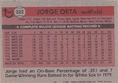 #222 jorge Orta (b)
