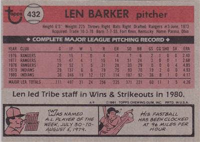#432 Len Barker (b)