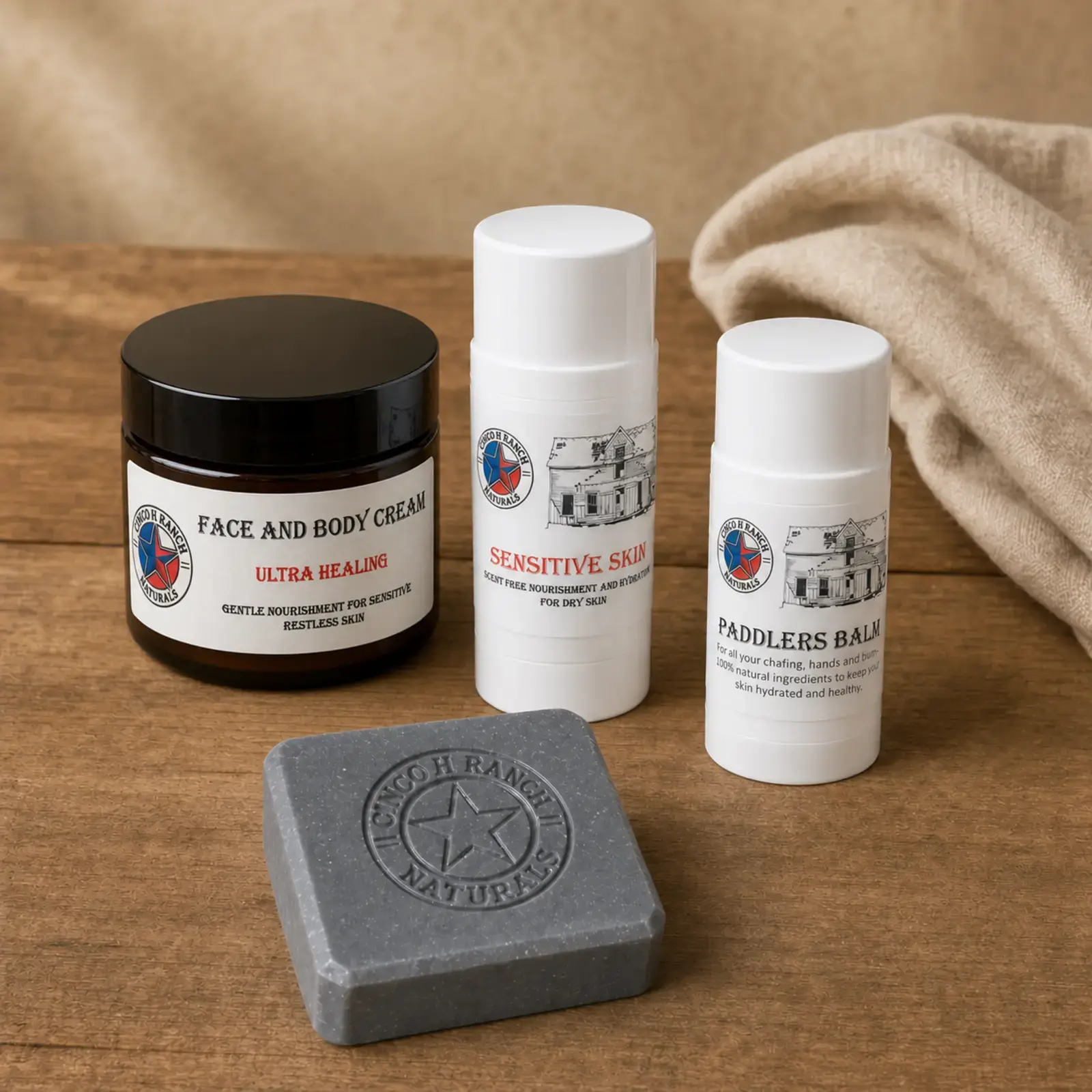 Everyday Essentials bundle with the correct dark Ultra Healing jar and four exact products