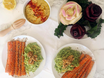 Humus de garbanzos y colores