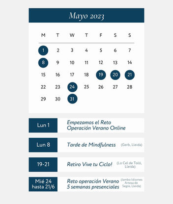 Cursos presenciales y online MAYO 2023