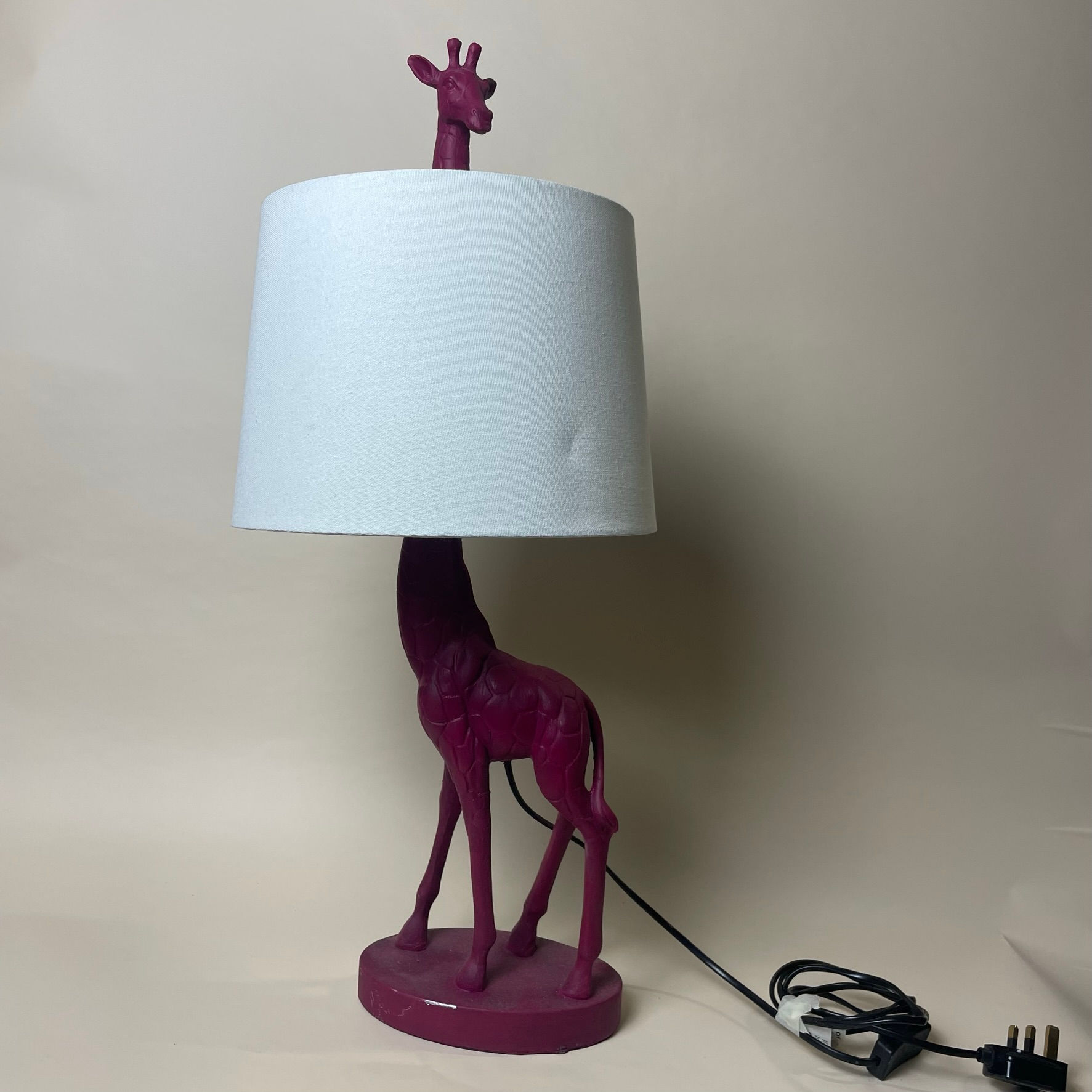Magenta Giraffe Table Lamp