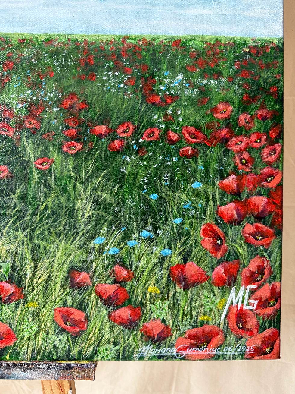 Miniature : Among the poppies 