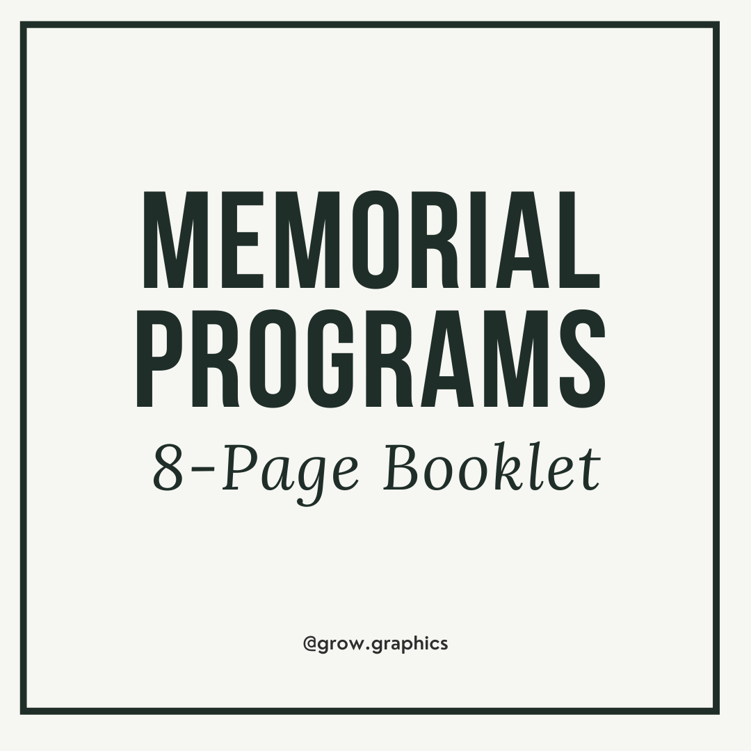 8-Page Memorial Booklet