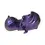 Thumbnail: Metallic Purple Mermaid Ornament, Lying Down, Back View