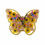 Thumbnail: Large Resin Butterfly Clock with yellow sunflowers and small butterflies.