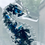 Thumbnail: Silver Glitter Seahorse Head Front View