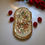 Thumbnail: Handmade Floral Oval Trinket Tray with colorful sprinkles and red berries.