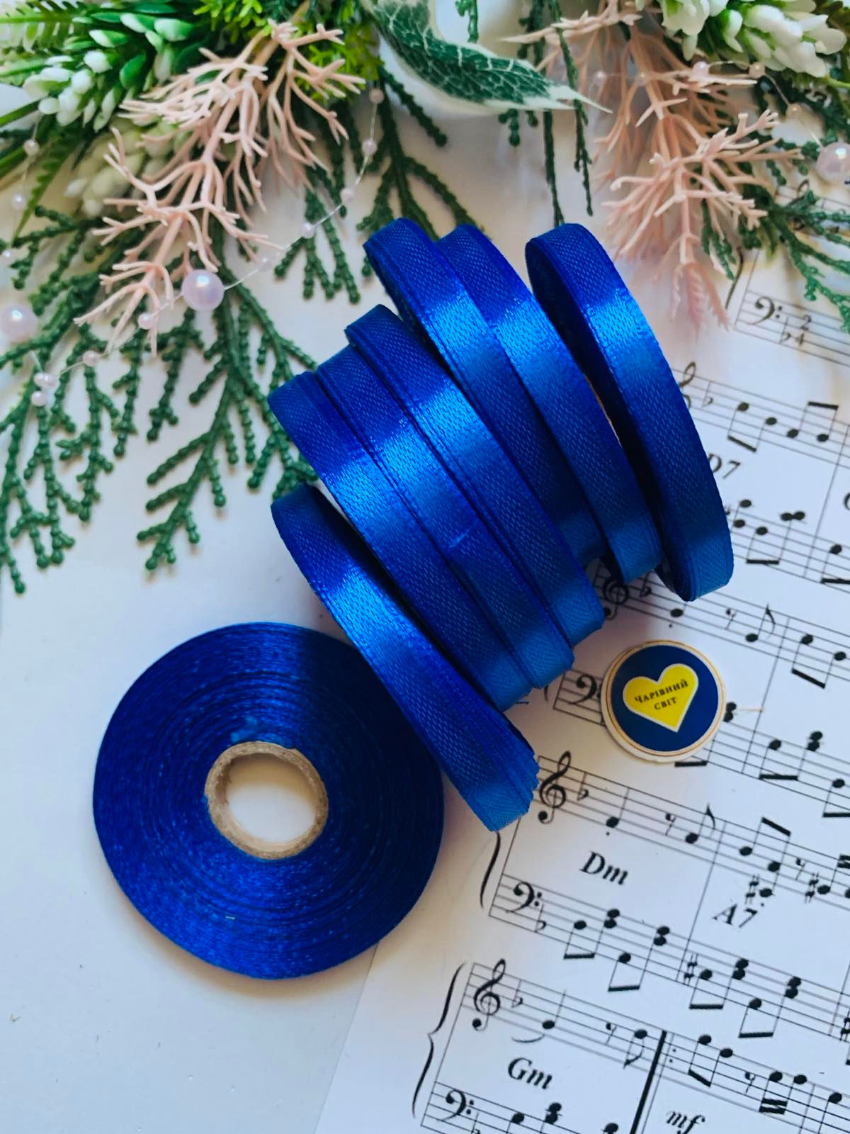 Стрічка атласна 0.6мм Рулон 23м