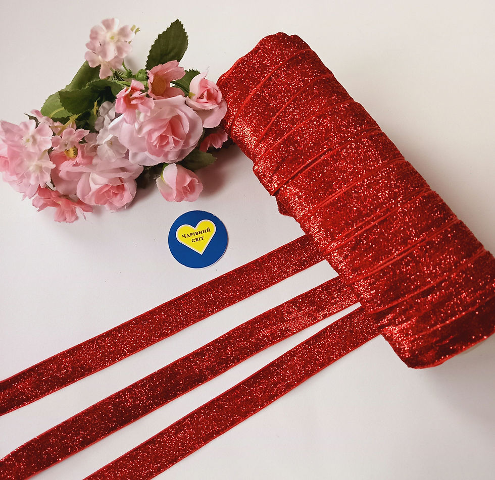 Стрічка  оксамитова  с люрексом 2см 