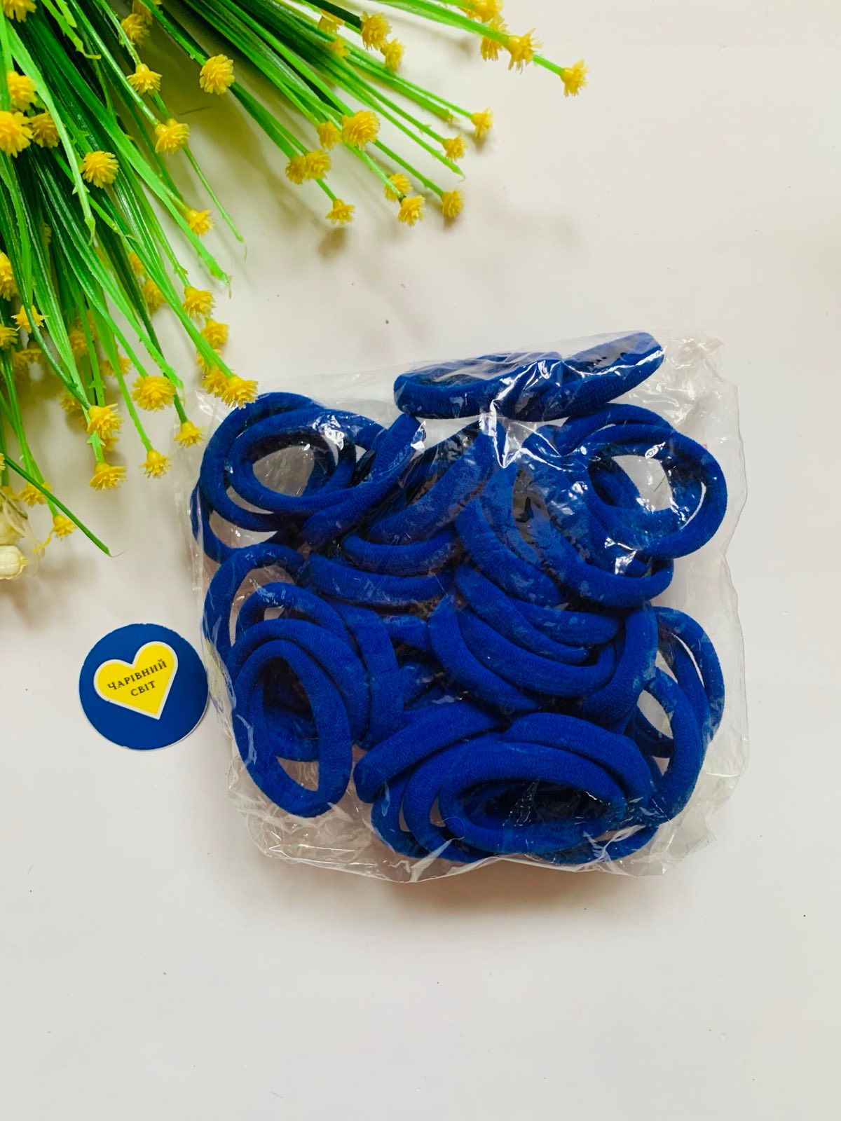 Резинка Набір 50шт   розмір 4см  колір  синій 