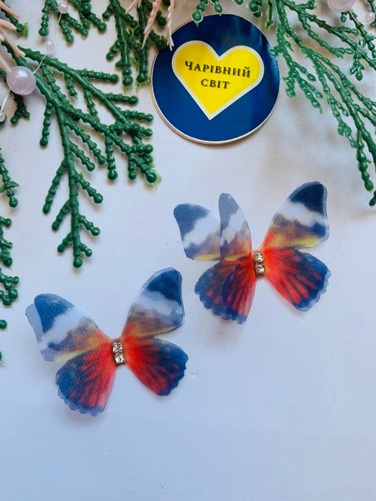 Шифоновий  метелик 4.5-3.5см