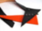 Thumbnail: Geometric upcycled leather necklace