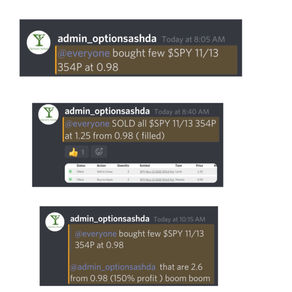 Nov 11 and 12th Trades !!