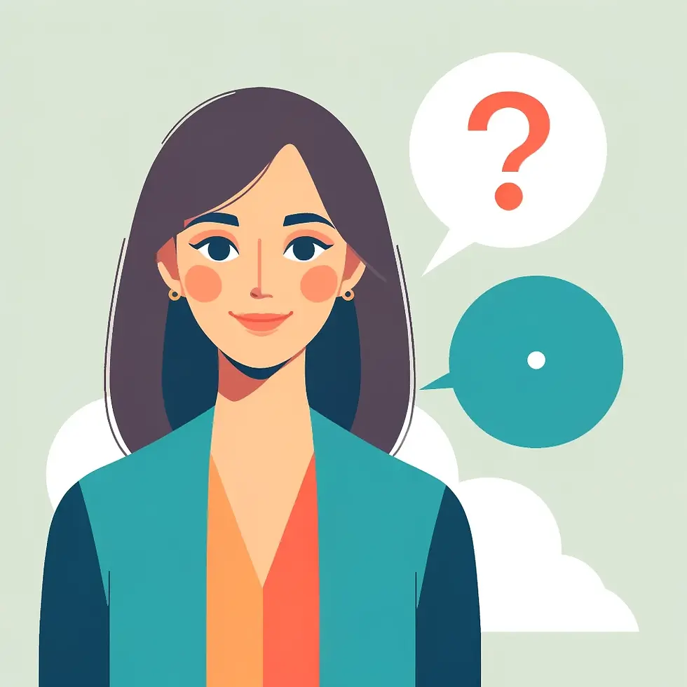 Lady asking a question in English