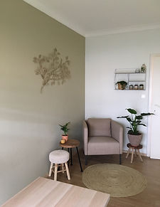 Kantoor 2 in de groepspraktijk te Hasselt. Deze gezellige therapieruimte wordt ook gebruikt voor loopbaanbegeleiding (met en zonder VDAB loopbaancheques).