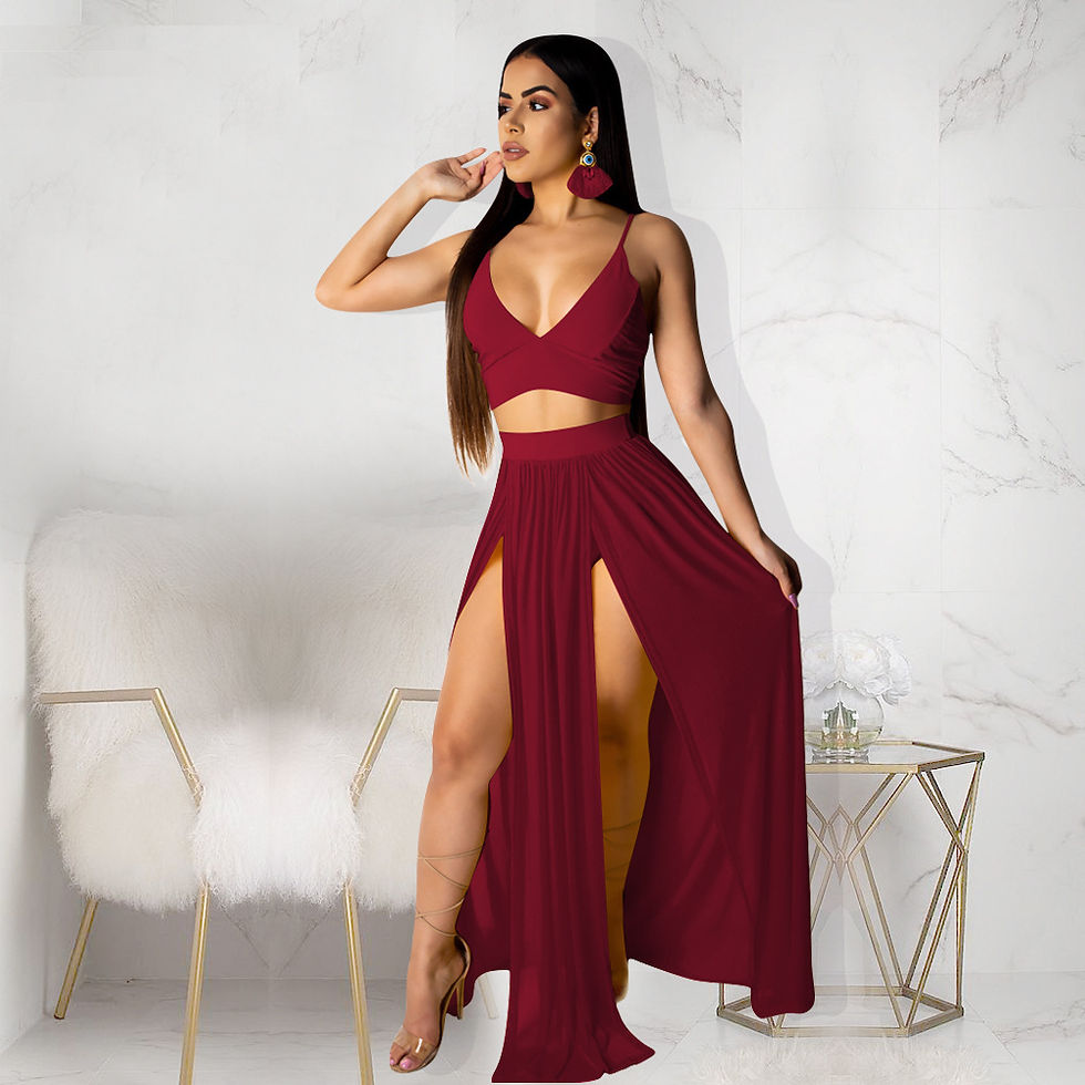 Thumbnail: 2 Piece Summer Dress — Evening Party Dress