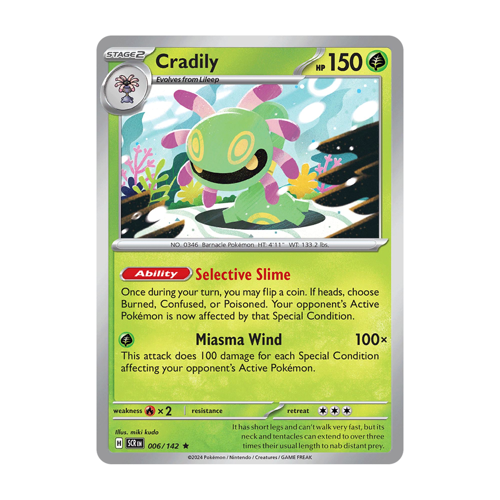 cradily holo - Stellar Crown 006/142