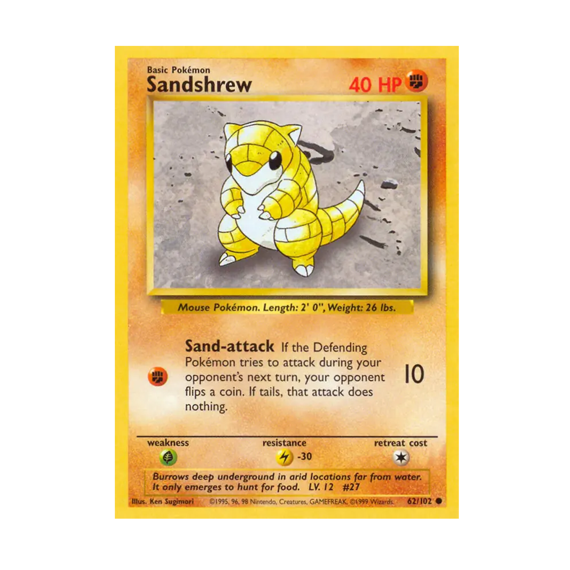 sandshrew - base set 62/102
