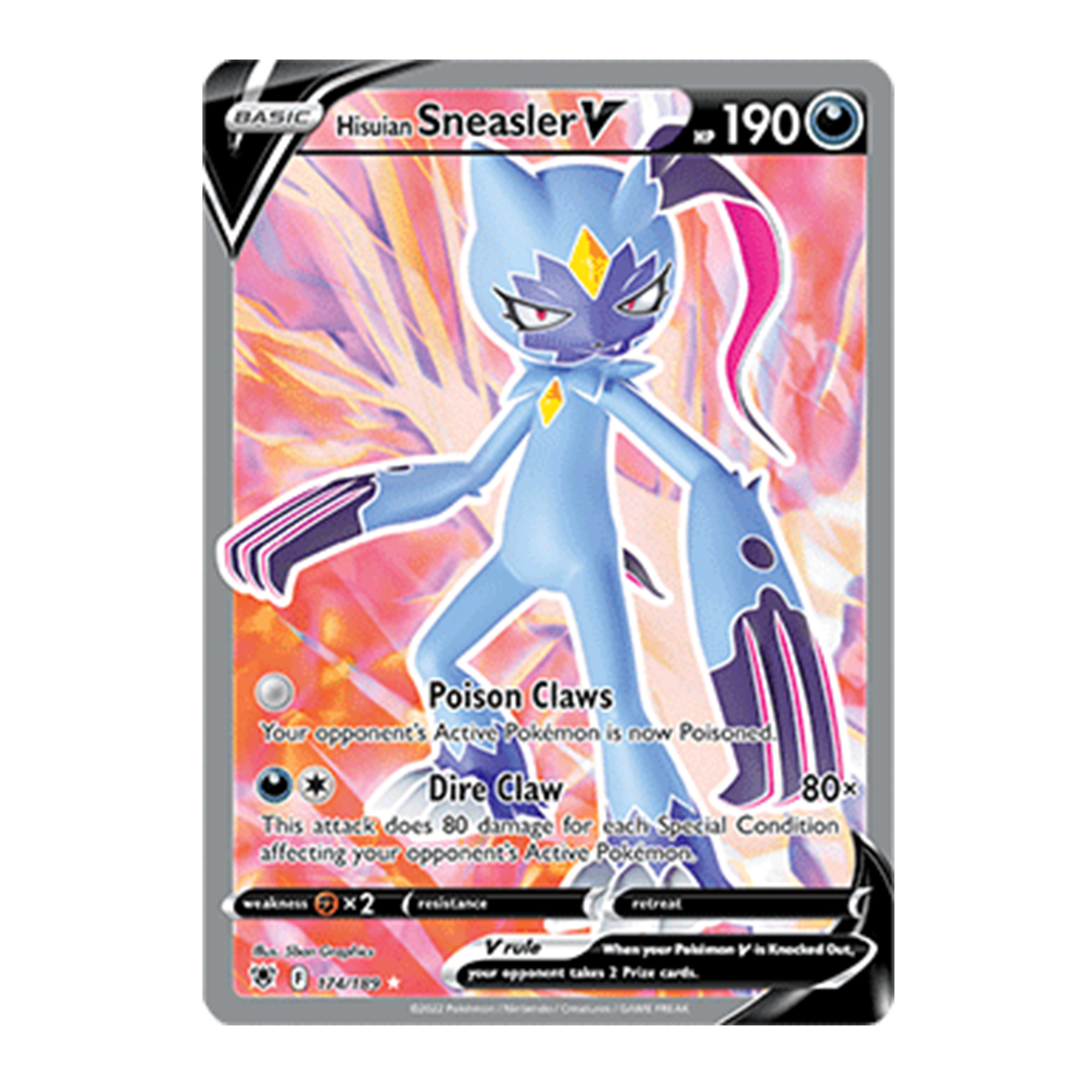 hisuian sneasler v full art - astral radiance 174/189
