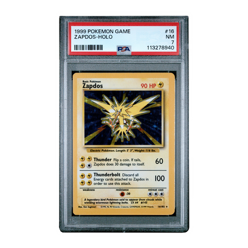 Zapdos Holo 016/102 - Base Set (psa 7) | DICE Collectables