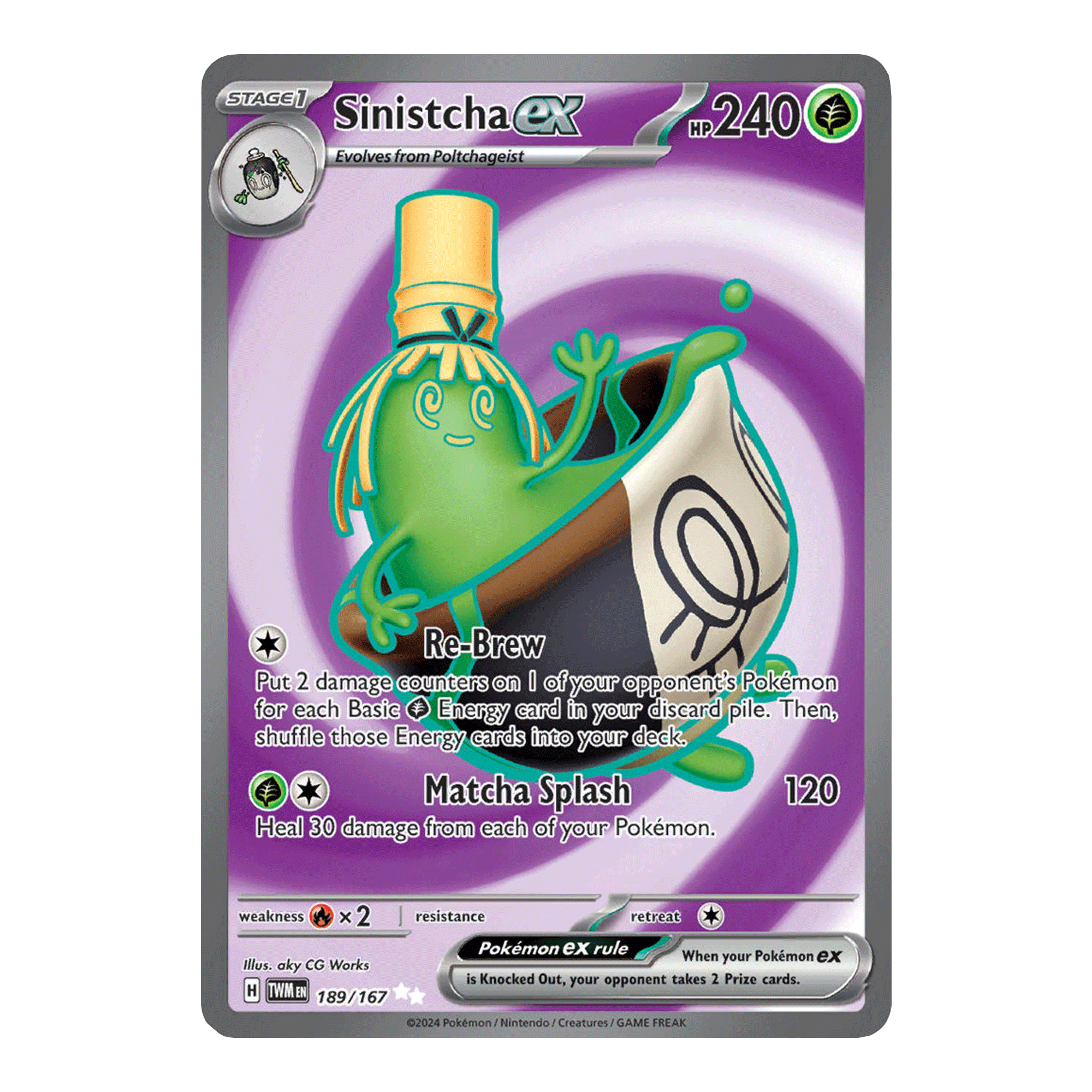 sinistcha ex full art - twilight masquerade 189/167