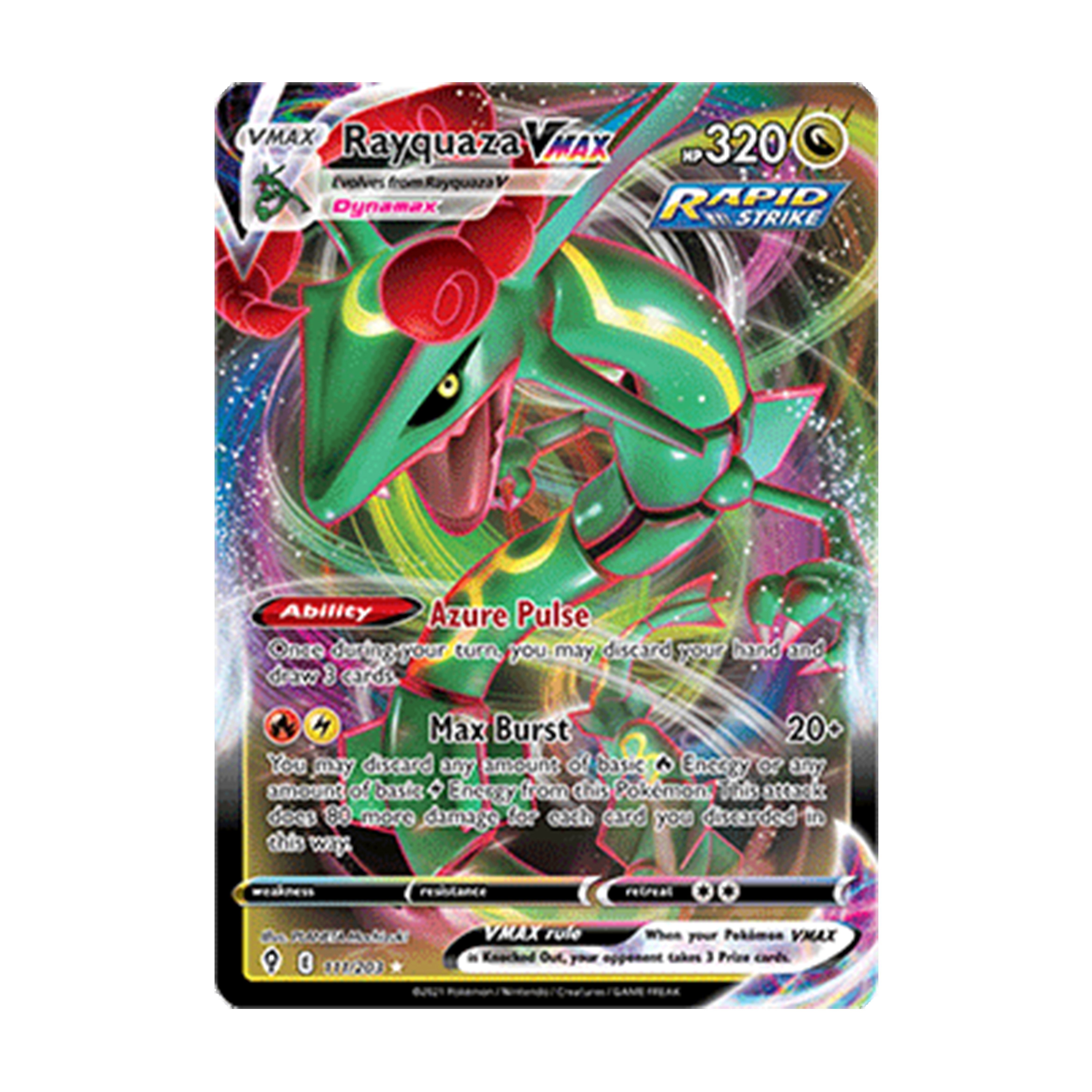 rayquaza vmax - evolving skies 111/203