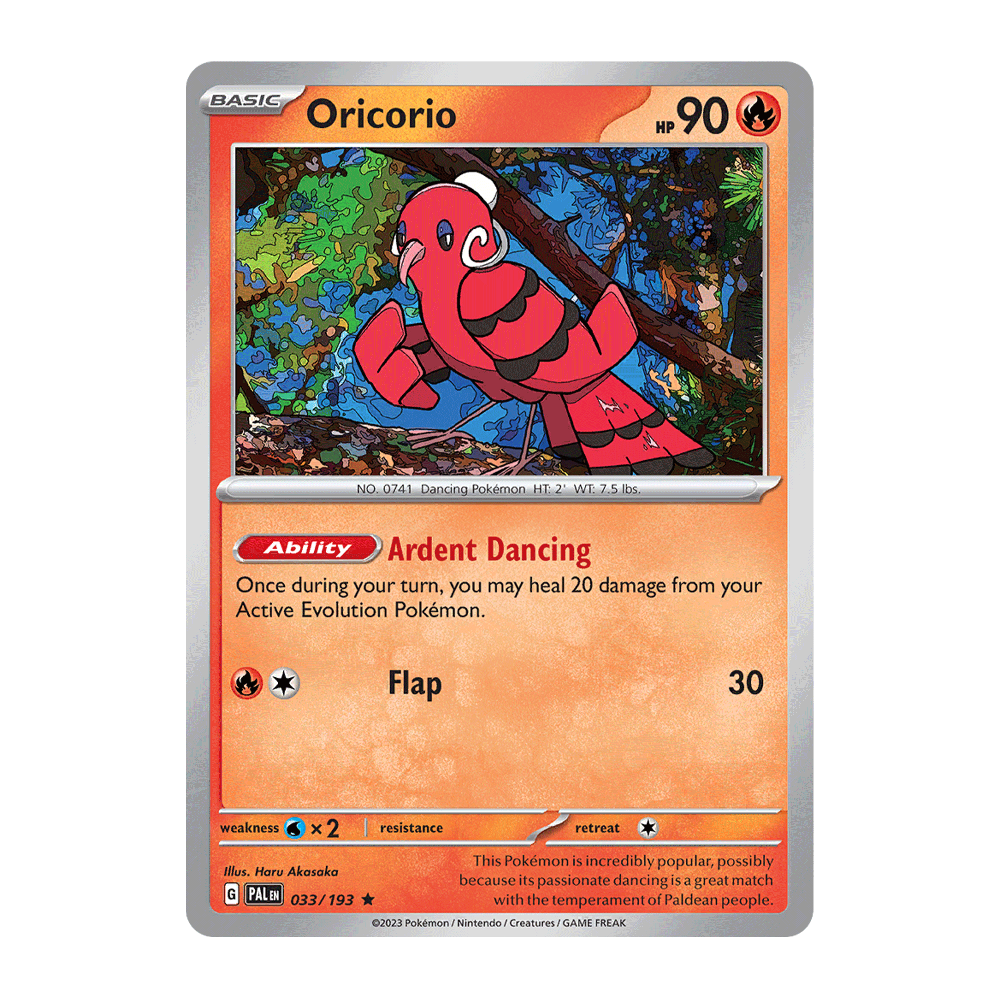 oricorio holo - paldea evolved 033/193