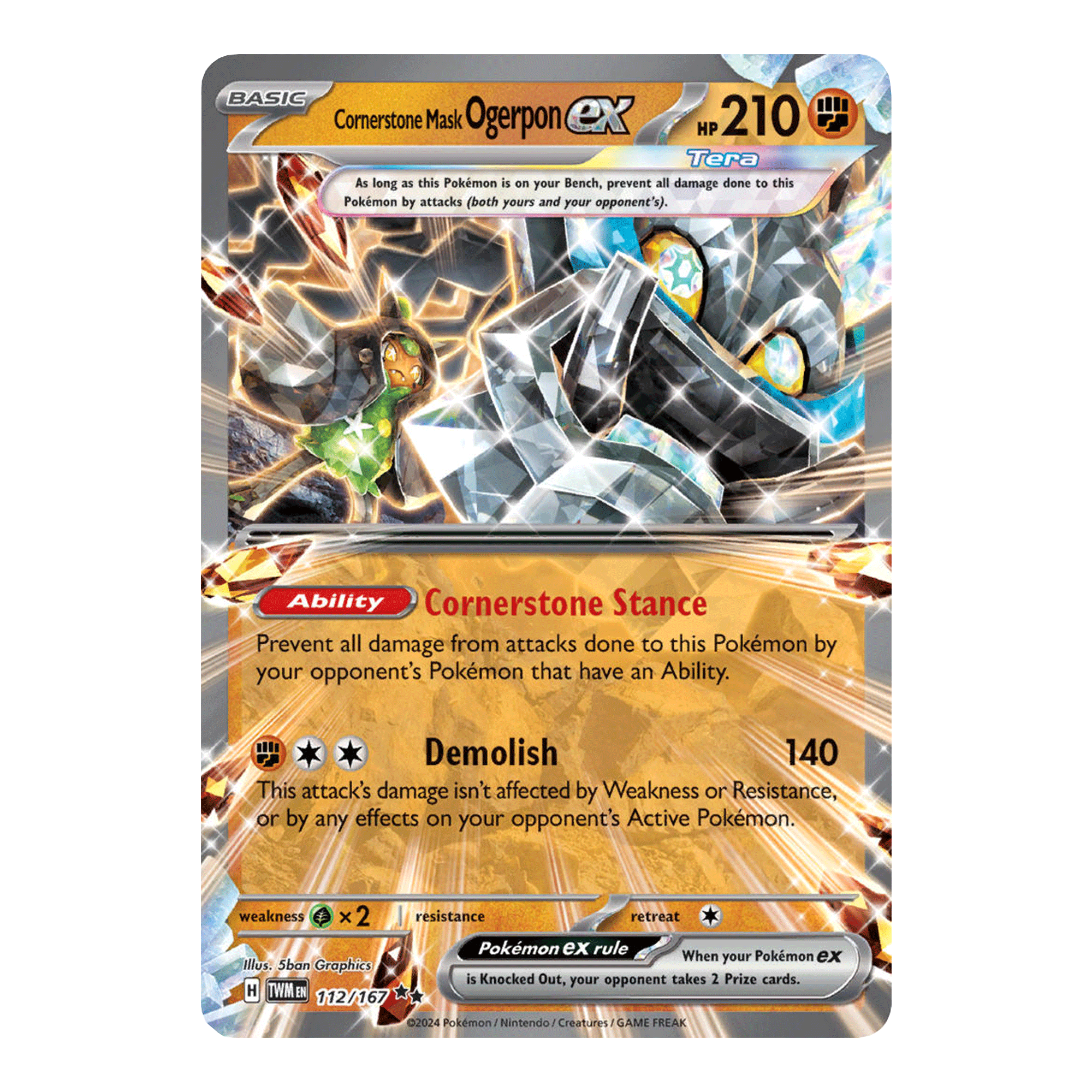 cornerstone mask ogerpon ex - twilight masquerade 112/167