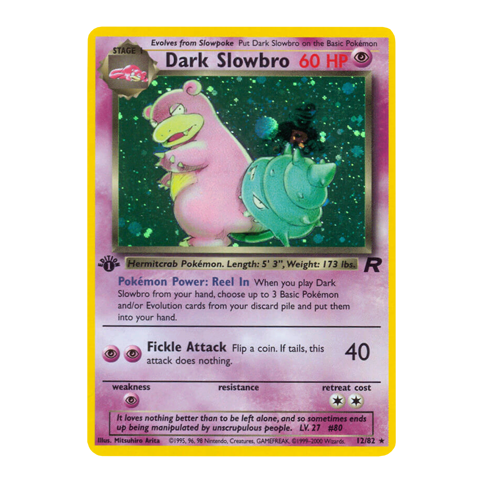 dark slowbro holo - team rocket 12/82