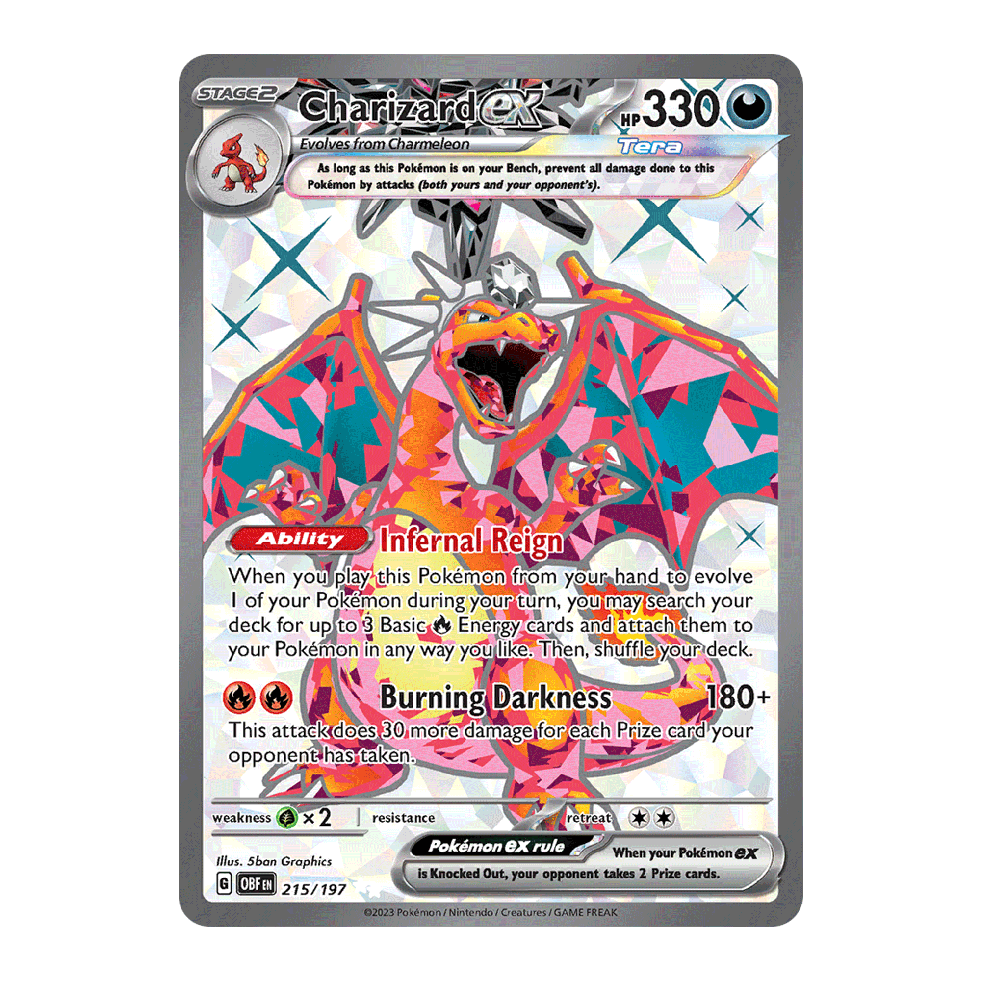 Charizard ex full art - obsidian flames 215/197
