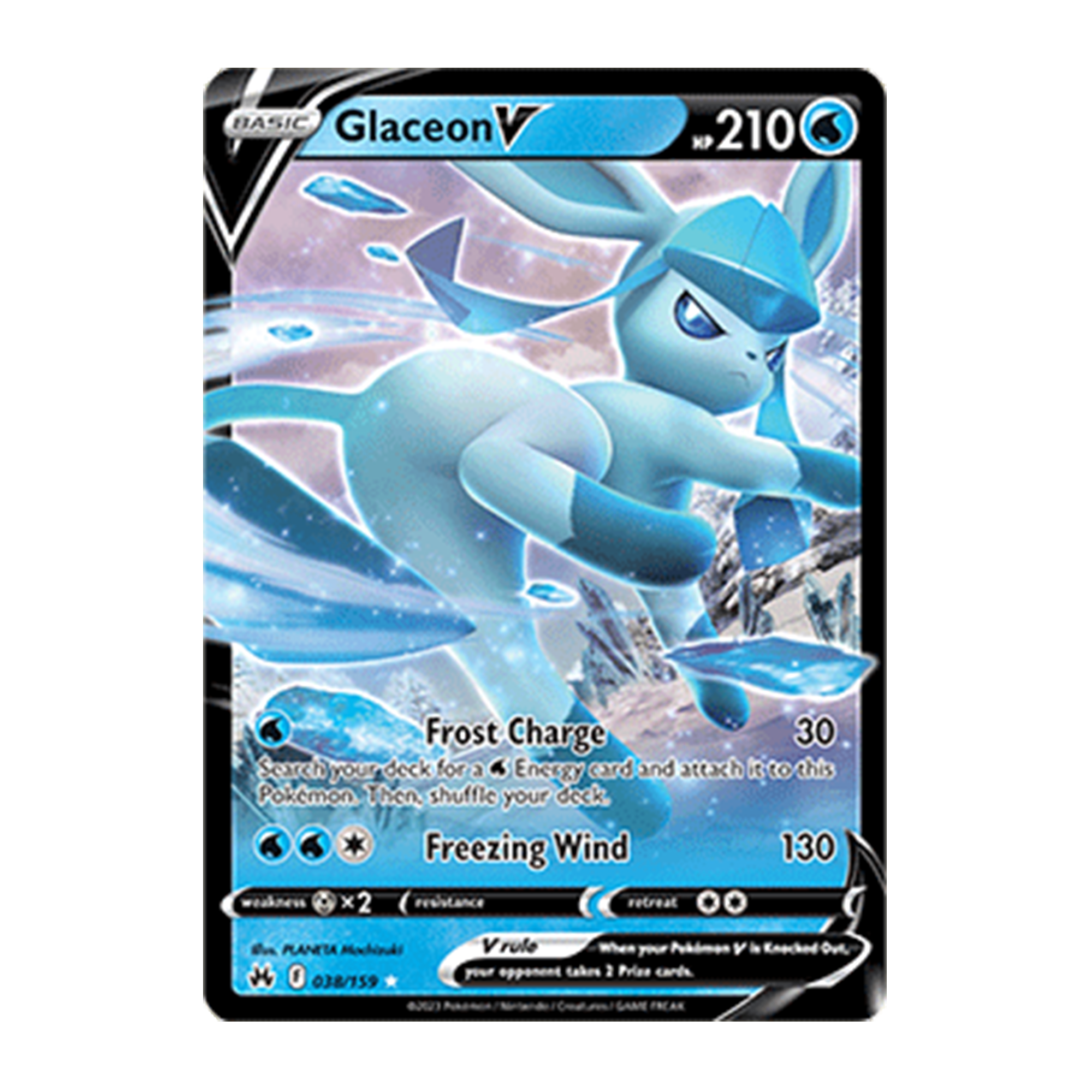 Glaceon V - Crown Zenith 038/160