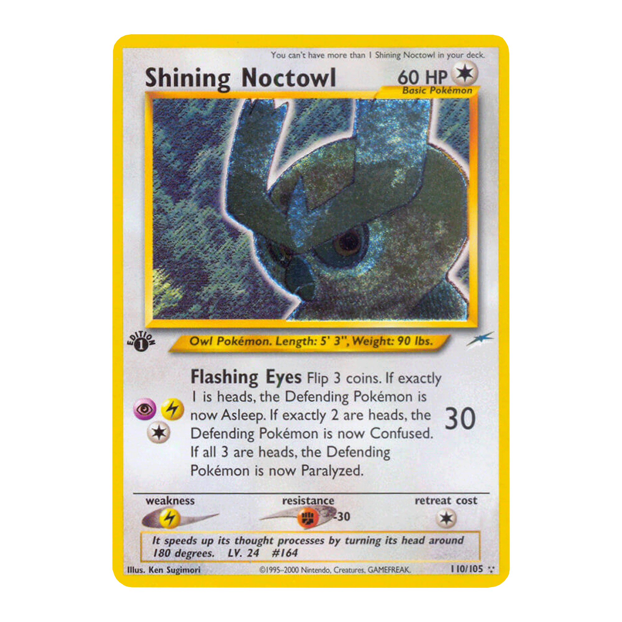 shining noctowl holo - neo destiny 110/105