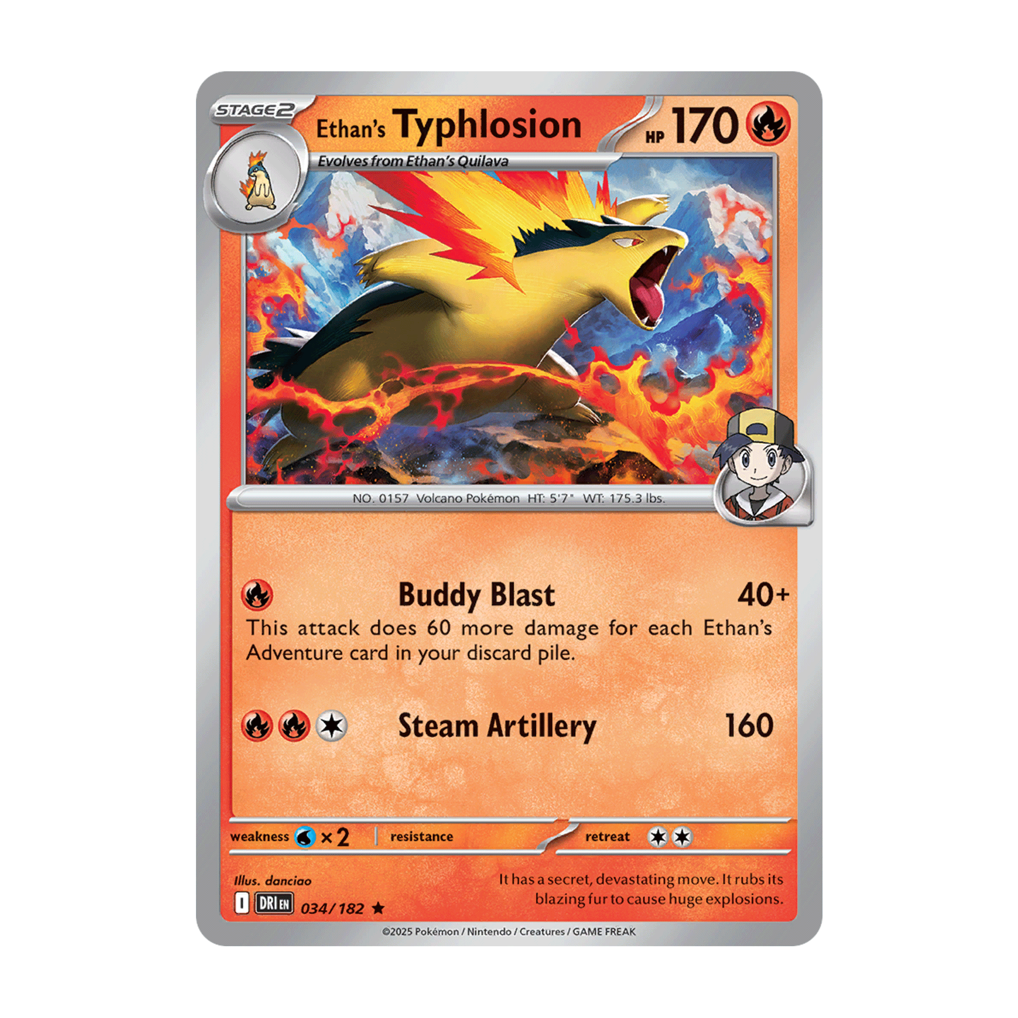 Ethan's Typhlosion - destined rivals 034/182