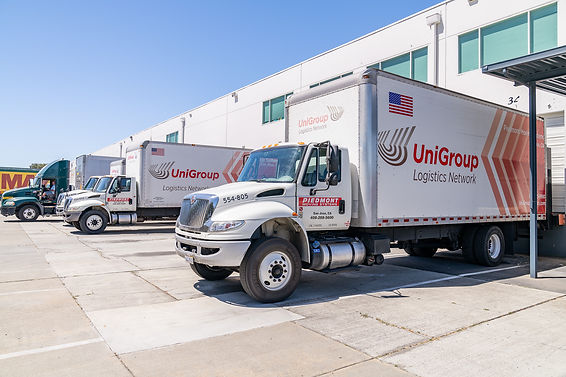 Piedmont Moving Systems logo displayed on a truck, symbolizing trusted commercial movers and corporate relocation experts in San Jose and Silicon Valley.