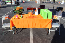 Our orange table for Walk MS 2017