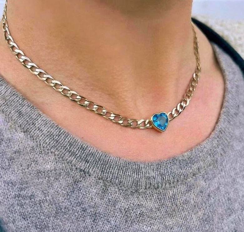 Thumbnail: THE GEMSTONE HEART NECKLACE