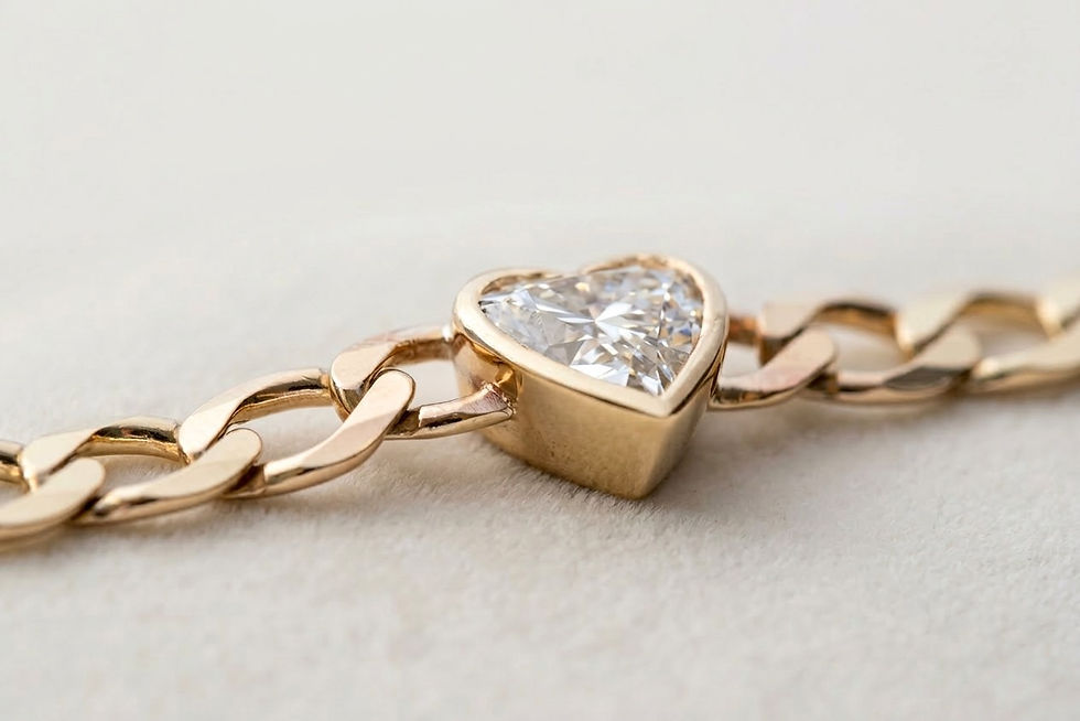 Thumbnail: THE LOVE HEART DIAMOND BRACELET