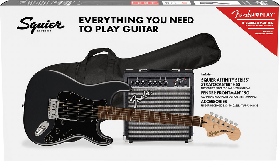 Thumbnail: SQUIER AFFINITY SERIES STRATOCASTER HSS ELECTRIC GUITAR PACK - CHARCOAL FROST