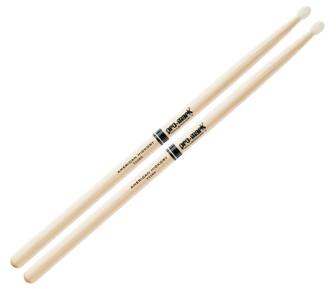PROMARK CLASSIC FORWARD 5B HICKORY DRUMSTICK, OVAL NYLON TIP