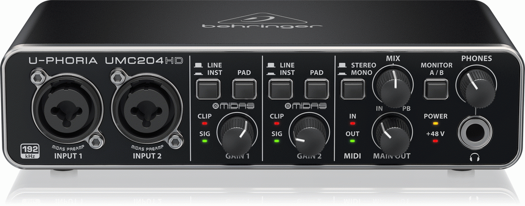 BEHRINGER U-PHORIA UMC204HD INTERFACE